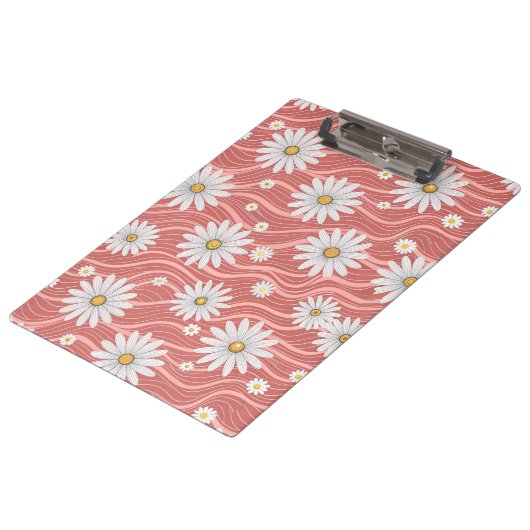Wavy Pink Daisies Klembord (Gekanteld)