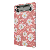 Wavy Pink Daisies Mini Klembord (Angled2)