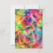 Wavy Psychedelic Blank Invitation Kaart (Achterkant)
