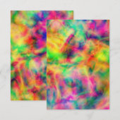Wavy Psychedelic Blank Invitation Kaart (Voorkant / Achterkant)