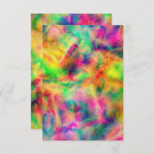 Wavy Psychedelic Blank Invitation Kaart (Voorkant / Achterkant)