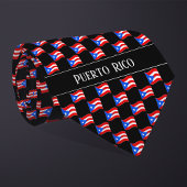 Wavy Puerto Rico Vlag Patroon Stropdas