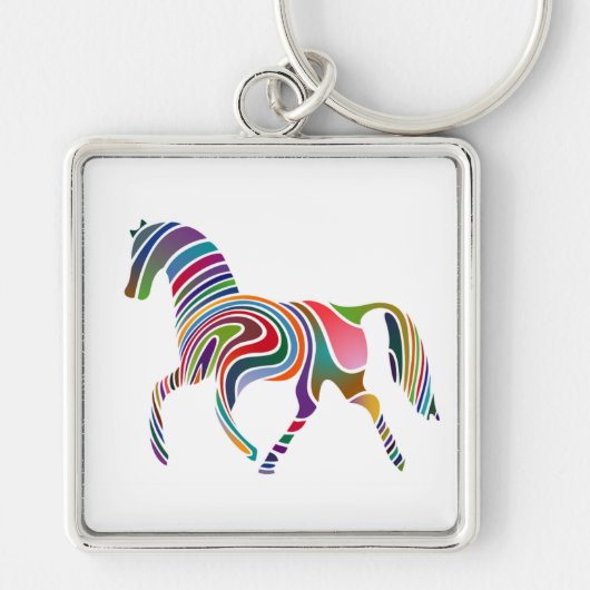 WAVY RAINBOW HORSE SLEUTELHANGER (Voorkant)