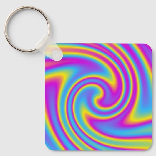 wavy rainbow sleutelhanger (Voorkant)