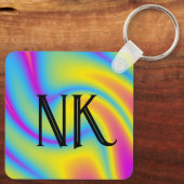 wavy rainbow sleutelhanger (Achterkant)