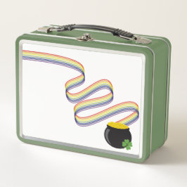 Wavy Rainbow Stripes Leading to Pot of Gold