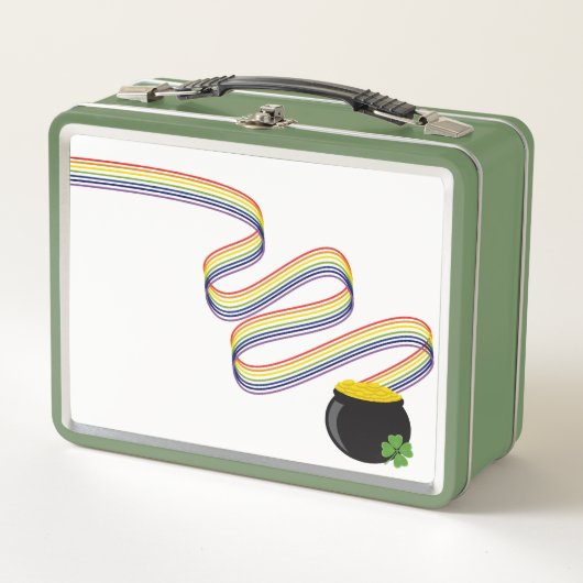 Wavy Rainbow Stripes Leading to Pot of Gold (Voorkant)