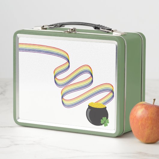 Wavy Rainbow Stripes Leading to Pot of Gold (In situ)