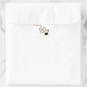 Wavy Rainbow Stripes Leading to Pot of Gold Ster Sticker (Tas)