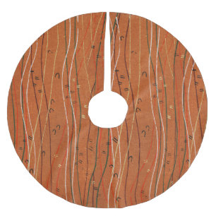 Wavy Red Stripes Japans Abstract Kerstboom Rok