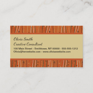 Wavy Red Stripes Japans Abstract Visitekaartje