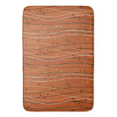 Wavy Red Stripes: moderne Japanse Abstracte kunst Badmat (Voorkant Verticaal)