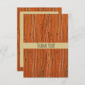 Wavy Red Stripes: moderne Japanse Abstracte kunst Bedankkaart (Voorkant / Achterkant)