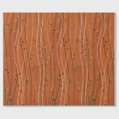 Wavy Red Stripes: moderne Japanse Abstracte kunst Cadeaupapier (Vlak)