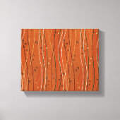 Wavy Red Stripes: moderne Japanse Abstracte kunst Canvas Afdruk (Voorkant)
