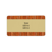 Wavy Red Stripes: moderne Japanse Abstracte kunst Etiket (Voorkant)