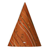 Wavy Red Stripes: moderne Japanse Abstracte kunst Feesthoedjes (Links)