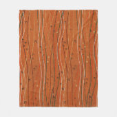 Wavy Red Stripes: moderne Japanse Abstracte kunst Fleece Deken (Voorkant)