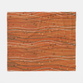 Wavy Red Stripes: moderne Japanse Abstracte kunst Fleece Deken (Voorkant (Horizontaal))