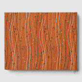 Wavy Red Stripes: moderne Japanse Abstracte kunst Gastenboek (Achterkant)