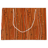 Wavy Red Stripes: moderne Japanse Abstracte kunst Groot Cadeauzakje (Voorkant)