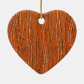 Wavy Red Stripes: moderne Japanse Abstracte kunst Keramisch Ornament (Achterkant)