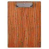 Wavy Red Stripes: moderne Japanse Abstracte kunst Klembord (Voorkant)