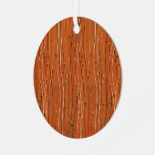 Wavy Red Stripes: moderne Japanse Abstracte kunst Metalen Ornament (Voorkant links)