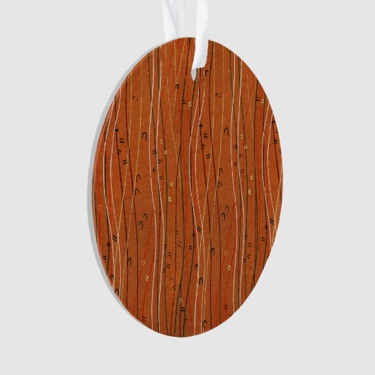 Wavy Red Stripes: moderne Japanse Abstracte kunst Ornament (voorkant)