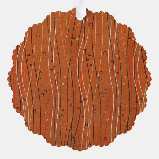 Wavy Red Stripes: moderne Japanse Abstracte kunst Ornament Kaart (Achterkant)