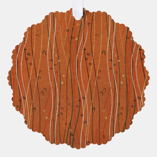 Wavy Red Stripes: moderne Japanse Abstracte kunst Ornament Kaart (Voorkant)