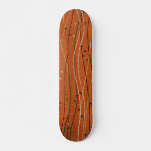 Wavy Red Stripes: moderne Japanse Abstracte kunst Persoonlijk Skateboard