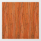 Wavy Red Stripes: moderne Japanse Abstracte kunst Raamsticker (Vel)