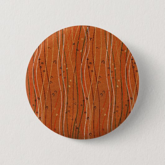 Wavy Red Stripes: moderne Japanse Abstracte kunst Ronde Button 5,7 Cm (Voorkant)