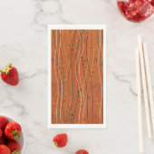 Wavy Red Stripes: moderne Japanse Abstracte kunst Servet (Insitu)