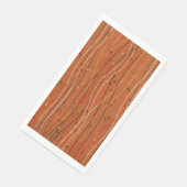 Wavy Red Stripes: moderne Japanse Abstracte kunst Servet (Hoek)