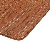 Wavy Red Stripes: moderne Japanse Abstracte kunst Snijplank (Hoek)