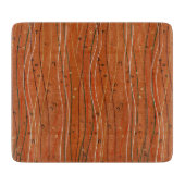 Wavy Red Stripes: moderne Japanse Abstracte kunst Snijplank (Voorkant)