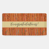 Wavy Red Stripes: moderne Japanse Abstracte kunst Spandoek (Horizontaal)