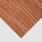 Wavy Red Stripes: moderne Japanse Abstracte kunst Tissuepapier (Detail)