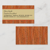 Wavy Red Stripes: moderne Japanse Abstracte kunst Visitekaartje (Voorkant / Achterkant)