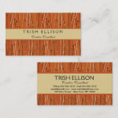 Wavy Red Stripes: moderne Japanse Abstracte kunst Visitekaartje (Voorkant / Achterkant)
