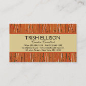 Wavy Red Stripes: moderne Japanse Abstracte kunst Visitekaartje (Achterkant)