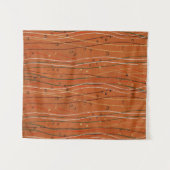 Wavy Red Stripes: moderne Japanse Abstracte kunst Wandkleed (Voorkant (horizontaal))