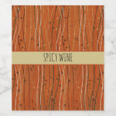 Wavy Red Stripes: moderne Japanse Abstracte kunst Wijn Etiket (Enkel label)