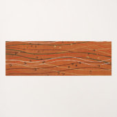 Wavy Red Stripes: moderne Japanse Abstracte kunst Yogamat (Achterkant (horizontaal))