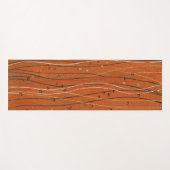 Wavy Red Stripes: moderne Japanse Abstracte kunst Yogamat (Voorkant (horizontaal))