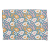  Wavy Retro Groovy Pastel Floral Pattern Kussensloop (Voorkant)