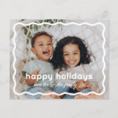 Wavy Retro Kerstfoto Vakantie Budget (Voorkant)