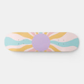 Wavy Retro Sun Glam #2 #wall #art Persoonlijk Skateboard (Horizontaal)